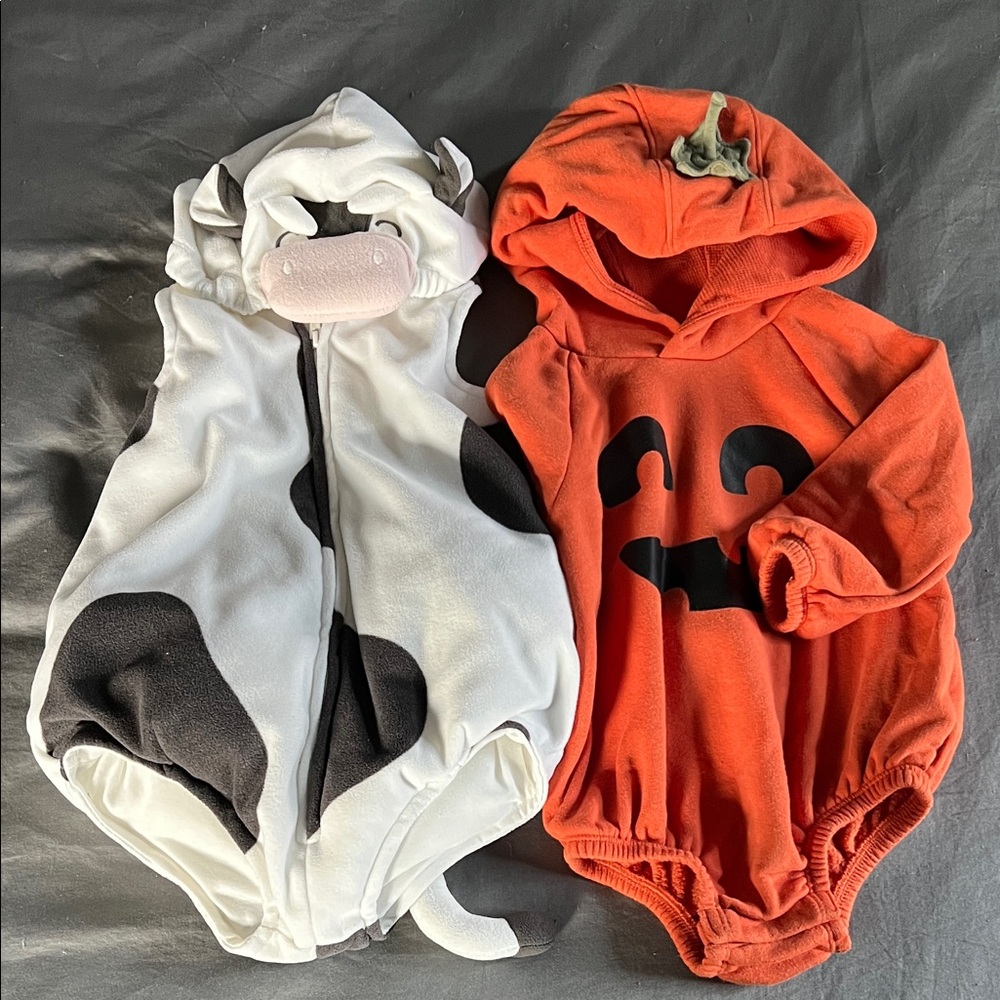 Cow and Pumpkin Kids One Piece Set